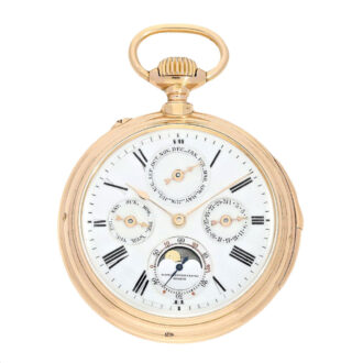 Swiss gold astronomical lever with 6 complications Circa 1888