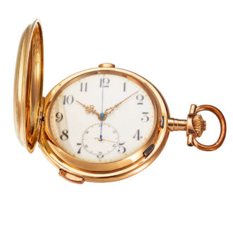 arge Swiss gold quarter repeating chronograph Circa 1920