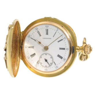 Swiss gold full hunter studded with diamonds Circa 1901