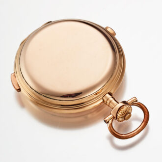 A large Swiss gold quarter repeating chronograph Circa 1920
