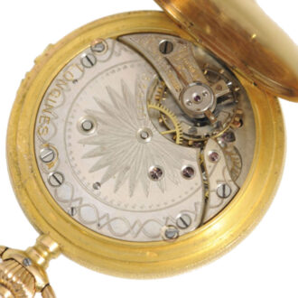Swiss gold full hunter studded with diamonds Circa 1901