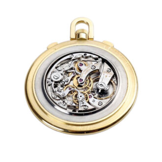 Swiss gold pocket watch with chronograph Circa 1939 Swiss gold pocket watch with chronograph Circa 1939