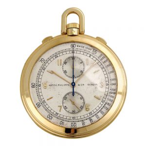 Very fine Swiss gold chronograph pocket watch Circa 1939