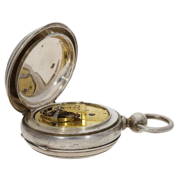 Highly interesting English silver deck chronometer Circa 1795 Highly interesting English silver deck chronometer Circa 1795