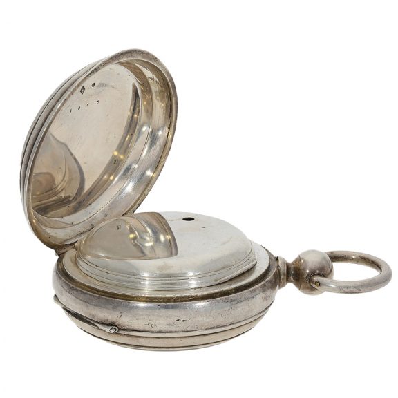 Highly interesting English silver deck chronometer Circa 1795 Highly interesting English silver deck chronometer Circa 1795
