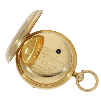 Heavy English 18K gold open faced deck chronometer Circa 1818 Heavy English 18K gold open faced deck chronometer Circa 1818
