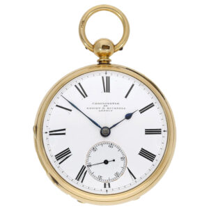 Heavy English 18K gold open faced deck chronometer Circa 1818