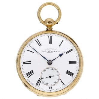 Heavy English 18K gold open faced deck chronometer Circa 1818