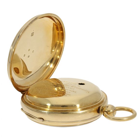 Heavy English 18K gold open faced deck chronometer Circa 1818 Heavy English 18K gold open faced deck chronometer Circa 1818