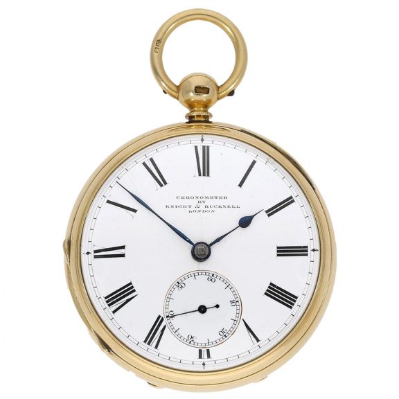Heavy English 18K gold open faced deck chronometer Circa 1818 Heavy English 18K gold open faced deck chronometer Circa 1818