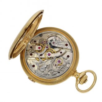Rare Swiss gold hunting cased chronograph watch Circa 1910
