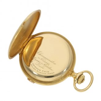 Rare Swiss gold hunting cased chronograph watch Circa 1910