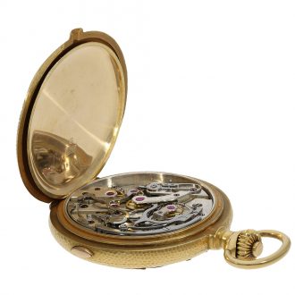 Rare Swiss gold hunting cased chronograph watch Circa 1910
