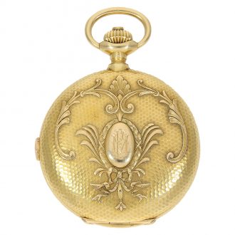 Rare Swiss gold hunting cased chronograph watch Circa 1910