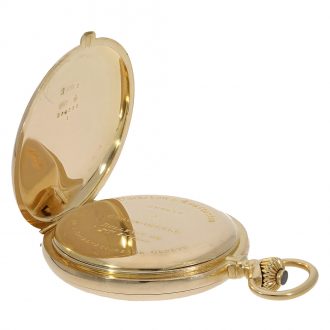 Swiss gold observatory chronometer pocket watch Circa 1905