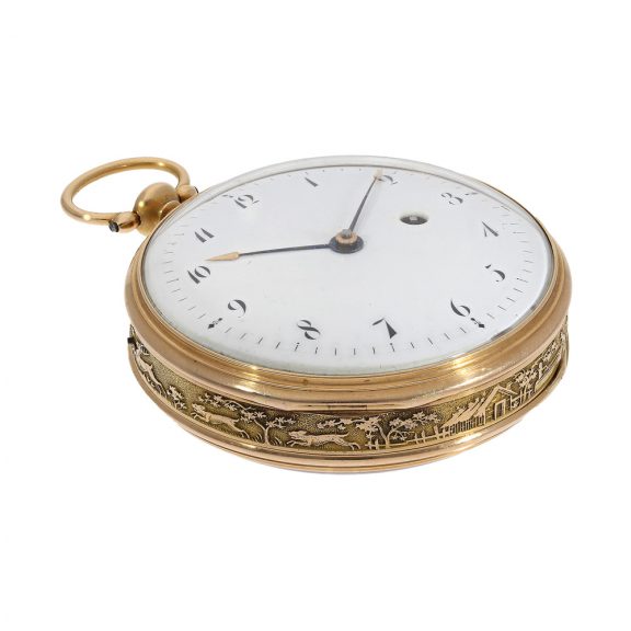 Swiss unique gold watch with musical movement Circa 1800 Swiss unique gold watch with musical movement Circa 1800