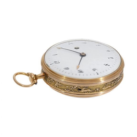 Swiss unique gold watch with musical movement Circa 1800 Swiss unique gold watch with musical movement Circa 1800