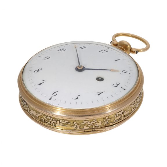 Swiss unique gold watch with musical movement Circa 1800 Swiss unique gold watch with musical movement Circa 1800