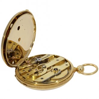 French watch with inlaid polychrome enamel portrait Circa 1852
