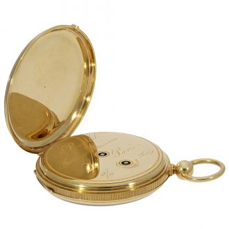 French watch with inlaid polychrome enamel portrait Circa 1852