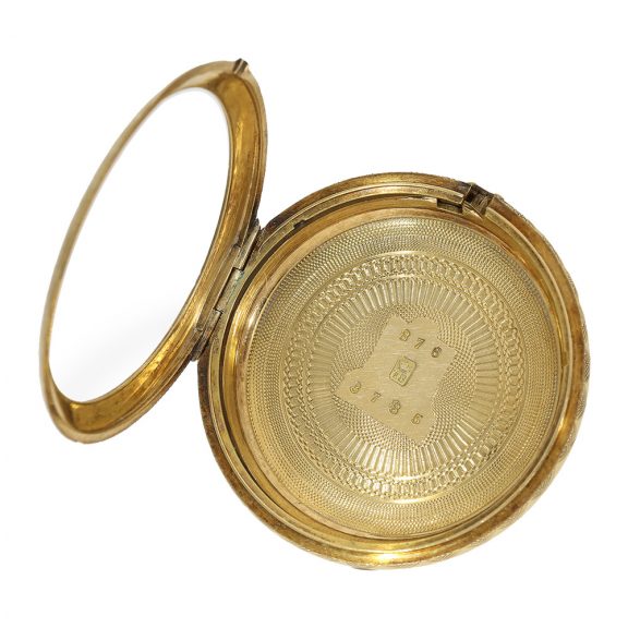 Decorative Swiss 18K gold cabriolet watch Circa 1850 Decorative Swiss 18K gold cabriolet watch Circa 1850