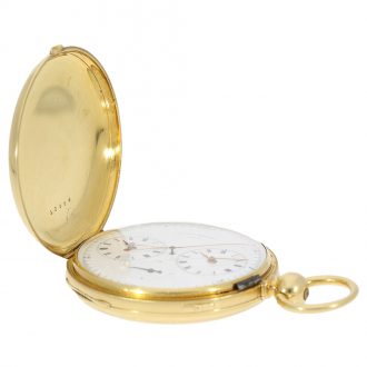 Swiss precision watch with Seconde Morte & diablotine Circa 1860