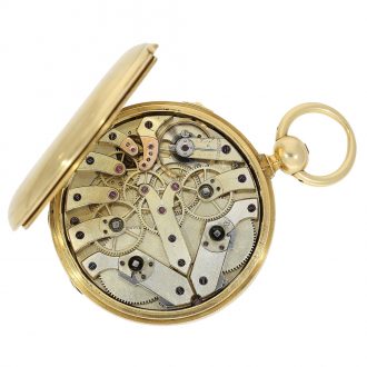 Swiss precision watch with Seconde Morte & diablotine Circa 1860