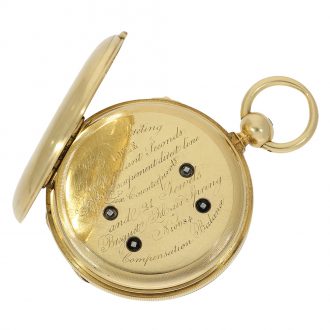 Swiss precision watch with Seconde Morte & diablotine Circa 1860