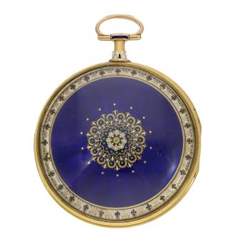 English excellent verge watch in a protective case Circa 1800