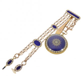 English excellent verge watch in a protective case Circa 1800