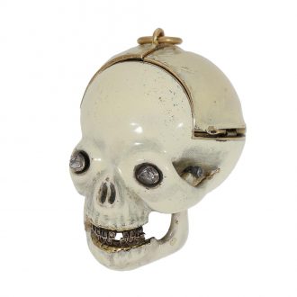 Austrian gold and enamel skull form verge watch Circa 1800