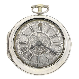 English silver paircase verge pocket watch Circa 1720