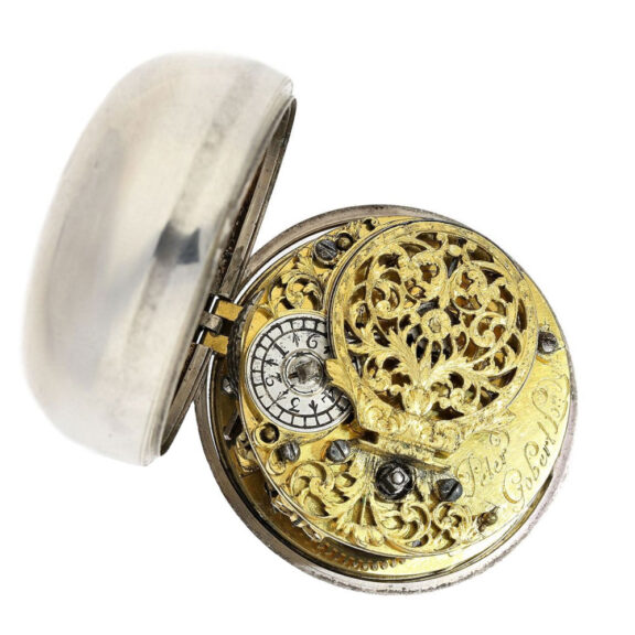 English silver paircase verge pocket watch Circa 1720 English silver paircase verge pocket watch Circa 1720