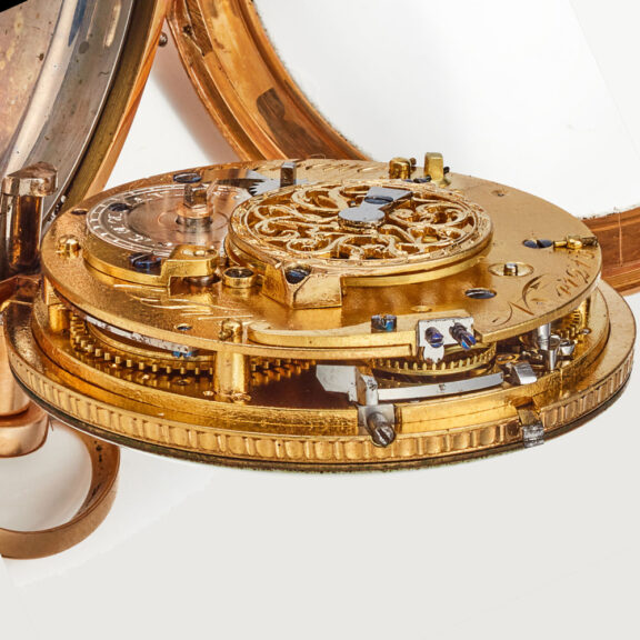 Gold watch repeater with pearls on both sides Circa 1800 Gold watch repeater with pearls on both sides Circa 1800