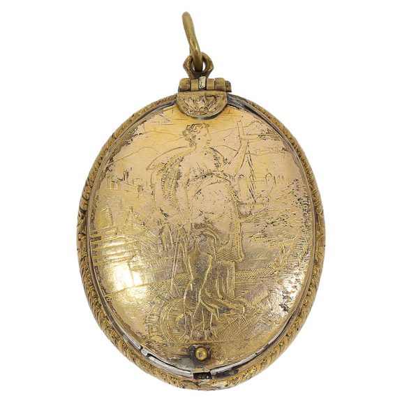 French one-handed oval Renaissance pendant watch Circa 1625 French one-handed oval Renaissance pendant watch Circa 1625