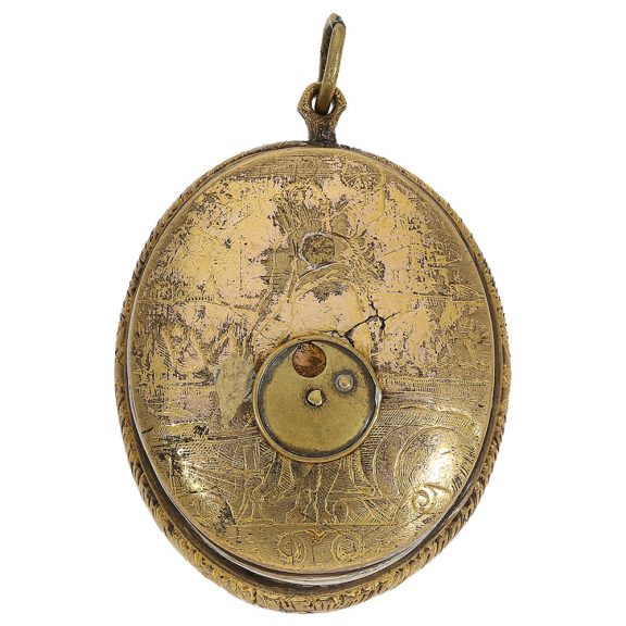 French one-handed oval Renaissance pendant watch Circa 1625 French one-handed oval Renaissance pendant watch Circa 1625