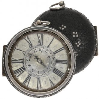 English single-handed pair cased verge with alarm Circa 1700