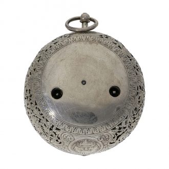 English single-handed pair cased verge with alarm Circa 1700