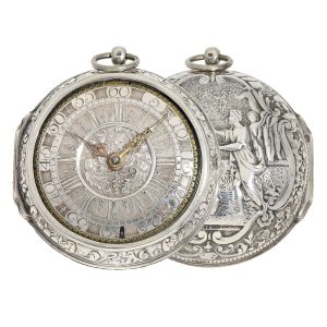 German silver Repoussé verge pocket watch Circa 1700
