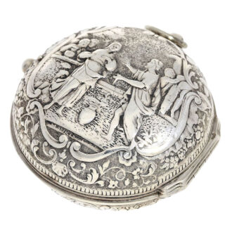 German silver Repoussé verge pocket watch Circa 1700
