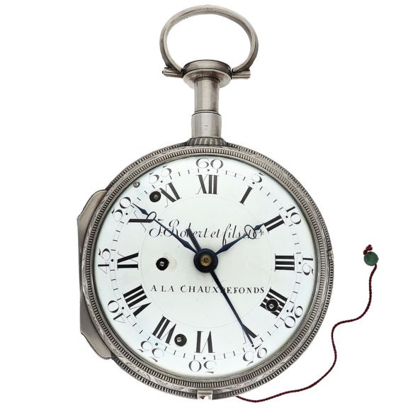 Swiss silver Grande Sonnerie repeating coach clock Circa 1785