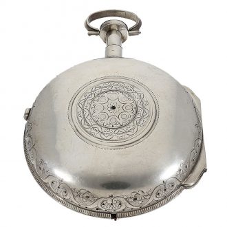 Swiss silver Grande Sonnerie repeating coach clock Circa 1785