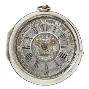 English silver pair cased verge pocket watch Circa 1700