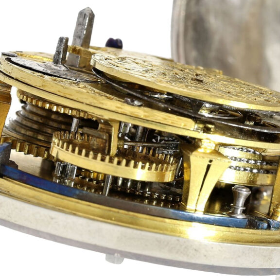 English silver pair cased verge pocket watch Circa 1700 English silver pair cased verge pocket watch Circa 1700
