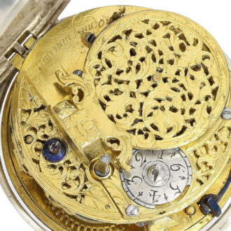 English silver pair cased verge pocket watch Circa 1700 English silver pair cased verge pocket watch Circa 1700