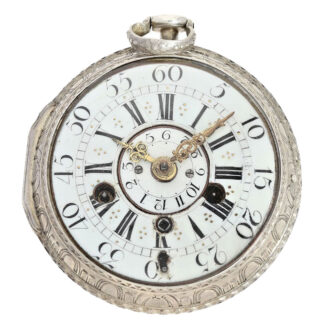 Unusual French open faced Oignon pocket watch Circa 1740