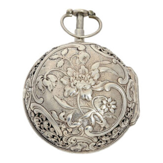 English silver 1/8 repeating verge pocket watch Circa 1740