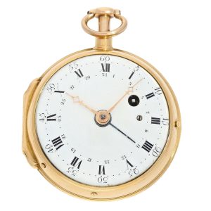French gold quarter repeating a toc verge watch Circa 1740