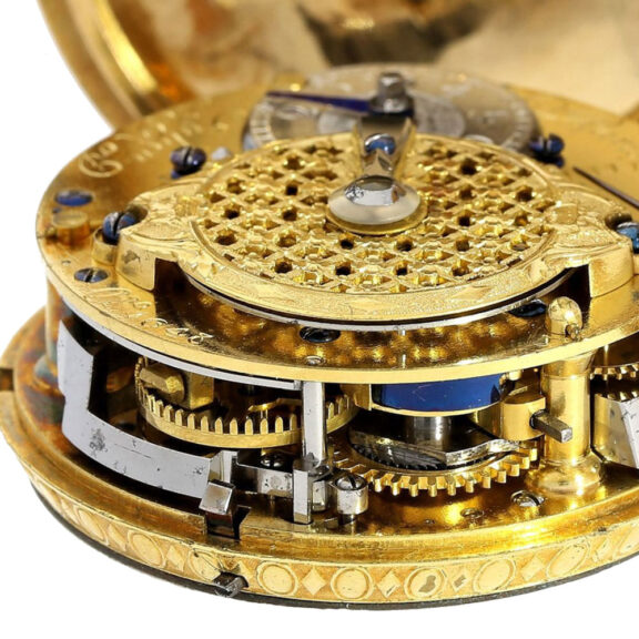 French gold quarter repeating a toc verge watch Circa 1740 French gold quarter repeating a toc verge watch Circa 1740