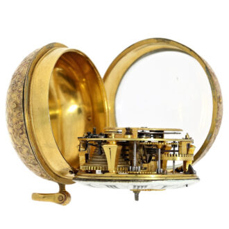 Swiss gilt open faced Oignon pocket watch Circa 1690